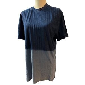 Being Human Blue Ombre Textured Knit Tee, Breathe In The Magic, Men's Size XL